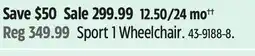 Canadian Tire Sport 1 Wheelchair offer