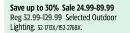 Canadian Tire Selected Outdoor Lighting offer