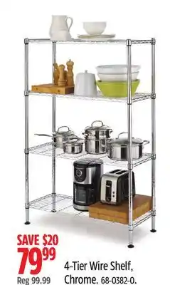 Canadian Tire 4-Tier Wire Shelf, Chrome offer
