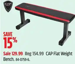 Canadian Tire Cap Barbell Flat Weight Bench offer