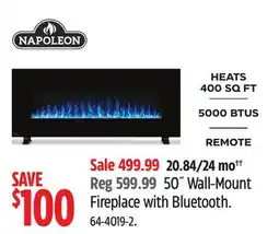 Canadian Tire Napoleon Fireplace with Bluetooth offer
