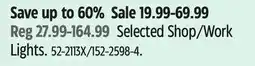 Canadian Tire Noma Selected Shop/Work Lights offer