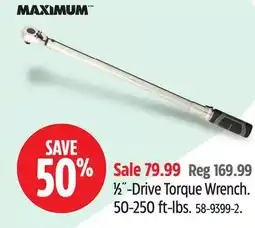 Canadian Tire Maximum 1β2Λ-Drive Torque Wrench offer