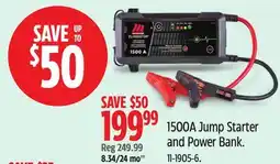 Canadian Tire 1500A Jump Starter and Power Bank offer