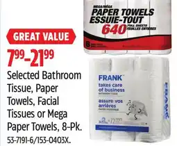 Canadian Tire Selected Bathroom Tissue offer