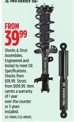 Canadian Tire PRO-SERIES Shocks & Strut Assemblies offer