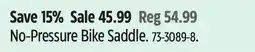 Canadian Tire No-Pressure Bike Saddle offer