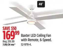Canadian Tire NOMA Baxter LED Ceiling Fan with Remote, 6-Speed offer
