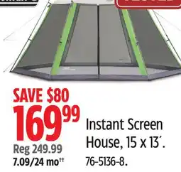 Canadian Tire Instant Screen House offer