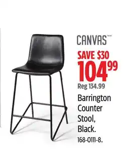 Canadian Tire CANVAS Barrington Counter Stool, Black offer