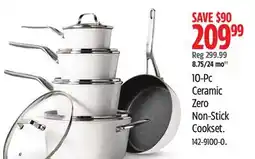 Canadian Tire 10-Pc Ceramic Zero Non-Stick Cookset offer