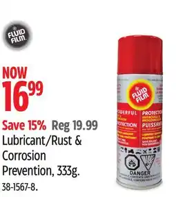 Canadian Tire Fluid Film Lubricant/Rust & Corrosion Prevention offer