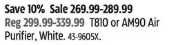 Canadian Tire Winix T810 or AM90 Air Purifier, White offer