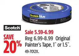 Canadian Tire 3M ScotchBlue Original Painter's Tape offer