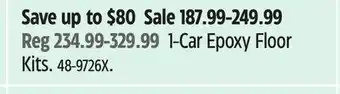 Canadian Tire 1-Car Epoxy Floor Kits offer