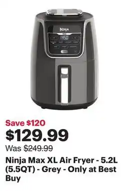 Best Buy Ninja Max XL Air Fryer - 5.2L (5.5QT) - Grey - Only at Best Buy offer
