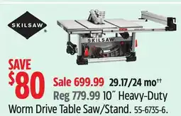 Canadian Tire SKILSAW Worm Drive Table Saw/Stand offer