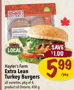 Farm Boy Hayter's Farm Extra Lean Turkey Burgers offer