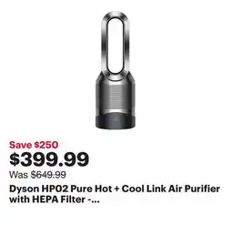 Best Buy Dyson HP02 Pure Hot + Cool Link Air Purifier with HEPA Filter - Steel Black/Nickel offer