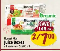 Farm Boy Honest Kids Juice Boxes offer