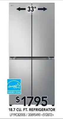 RONA LG 18.7 CU. FT. REFRIGERATOR offer