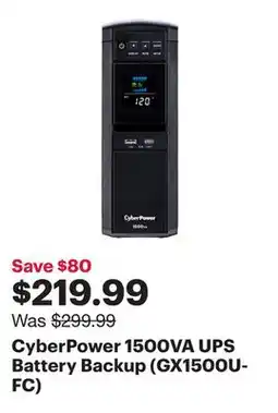 Best Buy CyberPower 1500VA UPS Battery Backup (GX1500U-FC) offer