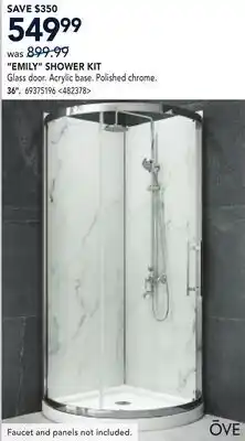 RONA EMILY SHOWER KIT 36 offer