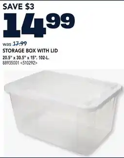 RONA STORAGE BOX WITH LID 20.5 x 30.5 x 15. 102-L offer