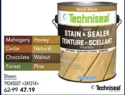 RONA 3.78-L Cans of TECHNISEAL Wood Stain and Sealer offer