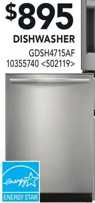 RONA FRIGIDAIRE GALLERY DISHWASHER offer