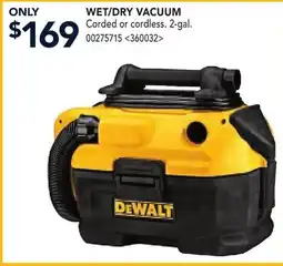 RONA DEWALT WET/DRY VACUUM offer