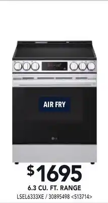 RONA LG 6.3 CU. FT. RANGE offer