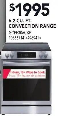 RONA FRIGIDAIRE 6.2 CU. FT. CONVECTION RANGE offer