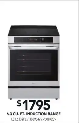 RONA 6.3 CU. FT. INDUCTION RANGE offer