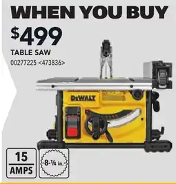 RONA DEWALT TABLE SAW offer
