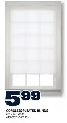 RONA VALU+ CORDLESS PLEATED BLINDS offer