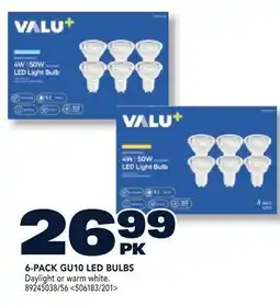 RONA 6-PACK GU10 LED BULBS offer