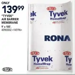 RONA DUPONT TYVEK AIR BARRIER MEMBRANE offer