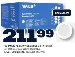 RONA 12-PACK J-BOX RECESSED FIXTURES offer