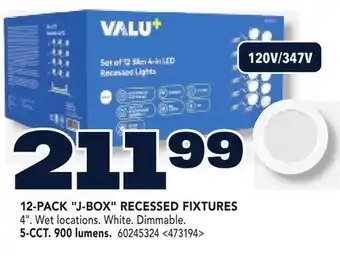 RONA 12-PACK J-BOX RECESSED FIXTURES offer