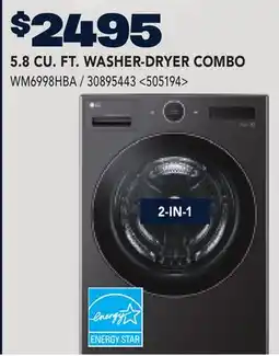 RONA 5.8 CU. FT. WASHER-DRYER COMBO offer