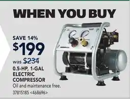 RONA 0.5-HP, 1-GAL ELECTRIC COMPRESSOR offer