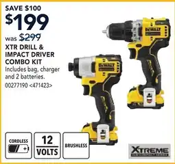 RONA DEWALT XTR DRILL & IMPACT DRIVER COMBO KIT offer