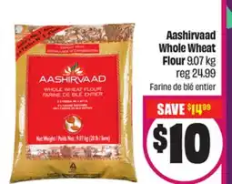 Chalo FreshCo Aashirvaad Whole Wheat Flour 9.07 kg offer