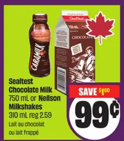 Chalo FreshCo Sealtest Chocolate Milk 750 mL or Neilson Milkshakes 310 mL offer