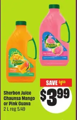 Chalo FreshCo Sherbon Juice Chaunsa Mango or Pink Guava 2 L offer