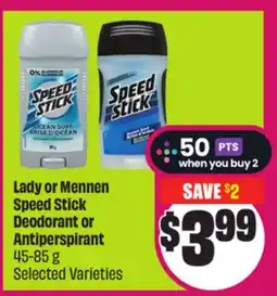 Chalo FreshCo Lady or Mennen Speed Stick Deodorant or Antiperspirant 45-85 g Selected Varieties offer