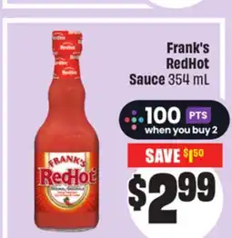 Chalo FreshCo Frank's RedHot Sauce 354 mL offer