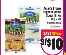 Chalo FreshCo Aman's Brown Sugar or White Sugar 1.81 kg offer