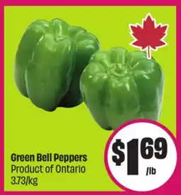 Chalo FreshCo Green Bell Peppers Product of Ontario 3.73/kg offer